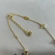 LV Taşlı Uzun Kolye Gold 3
